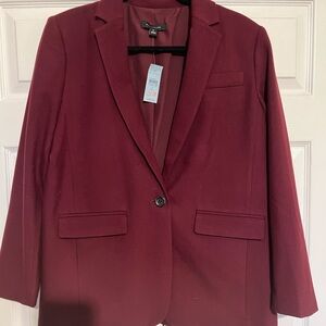 Ann Taylor Burgundy Blazer, 8 Petite NWT